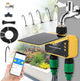 Moongiantgo Smart Solar WiFi Timer Kit, App Control Sprinkler Timer with 30m Pipe+30 360 Degree Bending Nozzle, Outdoor Automatic Watering System Kit with Rain Delay for Irrigation Lawn Yard Garden