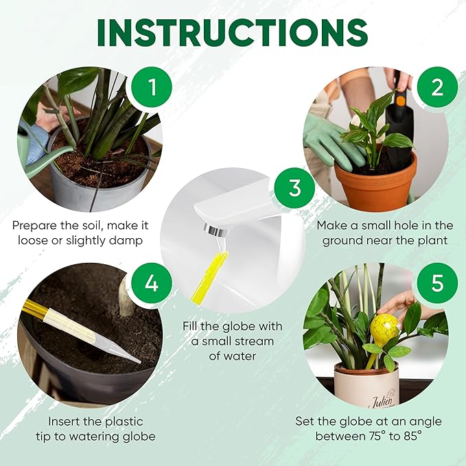 Mission Gallery Plant Watering Globes Set of 8 - Small Self Watering Globes for Indoor & Outdoor Plants - Multicolored, Automatic, Glass Watering Bulbs for Daily Use, Plant Watering Devices
