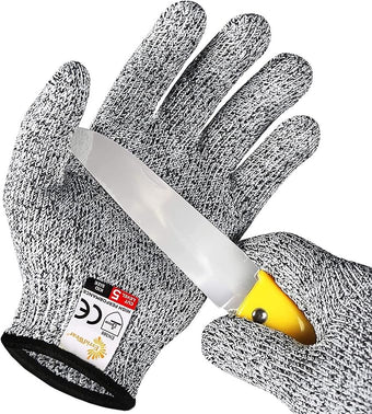 Evridwear Cut Resistant Gloves for Kids 10-13 Years, Level 5 Protection Cutting Gloves Food Grade for Cooking, Whittling, Wood Carving, Gardening and DIY