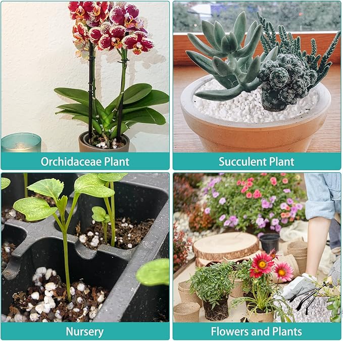 Legigo 2 Quarts Organic Horticultural Perlite for Plants Indoor- Natural Horticultural Soil Additive Conditioner Mix for Improves Drainage, Ventilation and Root Growth