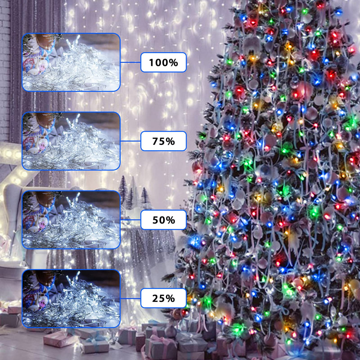 JMEXSUSS Christmas Lights, 600 LED 168FT Color Changing String Lights