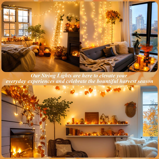 JMEXSUSS Outdoor String Lights Indoor for Bedroom, 200 LED Christmas Lights
