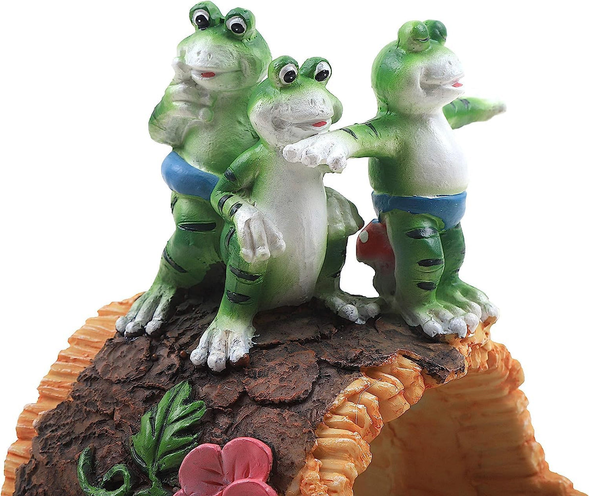 APX Frog Gutter Downspout Extensions, Decorative Splash Block Statue.