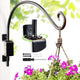 Lifyzoon Swivel Bird Feeder Hanger Hook: 12-Inch Swivel Hanging Plant Bracket for Outdoor, 25lbs Weight Capacity - Heavy Duty Black Iron Bird Feeder Hangers for Flowers Baskets, Wind Chimes, Birdhouse