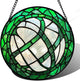 QZQCBLC Stained Glass Window Hanging Green Plants 6.3" - Abstract Suncatcher Door Garden Sun Catcher Home Ireland Decor Birthday Mother's St Patrick's Day Gifts for Mom Men Woman Wife Friends