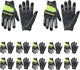 HANDLANDY Mens Work Gloves Touch screen, Utility Mechanic Gloves, Flexible Breathable Fit- Padded Knuckles & Palm