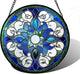DASTOLL Stained Glass Window Hanging, Boho Style Sun Catchers Diamond Glass Panel Hangings Tiffany Suncatcher Decor for Birthday for Women, Men, Wife, Aunt, and Mom 6.3 in