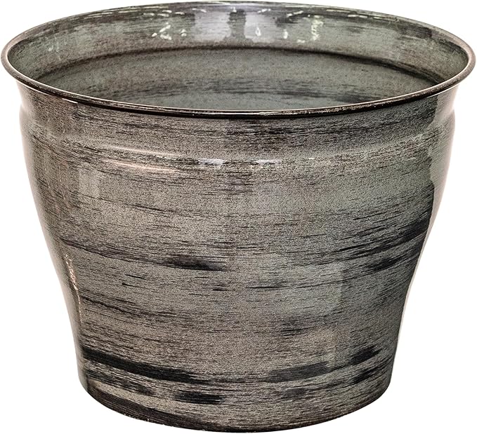 Headwind Glazed Ironstone Vanhorne Collection – 12" Luna Brown Decorative Plant Pot – Lightweight & Triple Coated w/Drainage Flower Pots for Indoor Plants & Outdoor Planter Use by Robert Allen