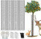 48" Metal Tree Trunk Guard, 4 Pack Mesh Protectors with Zip Ties, Glove & Metal Stakes - Protect Bark & Saplings from Mowers, Deer & Other Animals