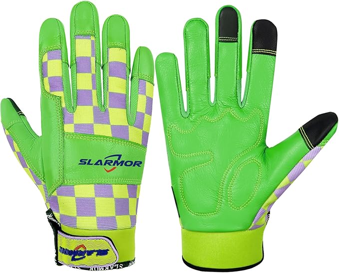 Leather-Gardening-Gloves for Women,Thorn-Proof Work-Gloves for Weeding,Digging,Planting,Pruning Yard garden Gloves