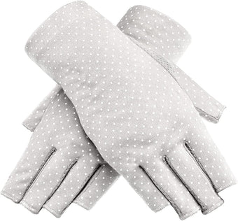 Maxdot Sun Gloves for Women UV Protection Fingerless Non Slip Sunscreen Driving Gloves for Summer Outdoor