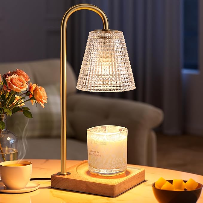 Hong-in Candle Warmer Lamp with Timer Dimmer,Birthday Gifts for Women Mom Sister,House Warming Gifts New Home Room Decor,Vintage Wax Warmer for Scented Wax Jar Candles