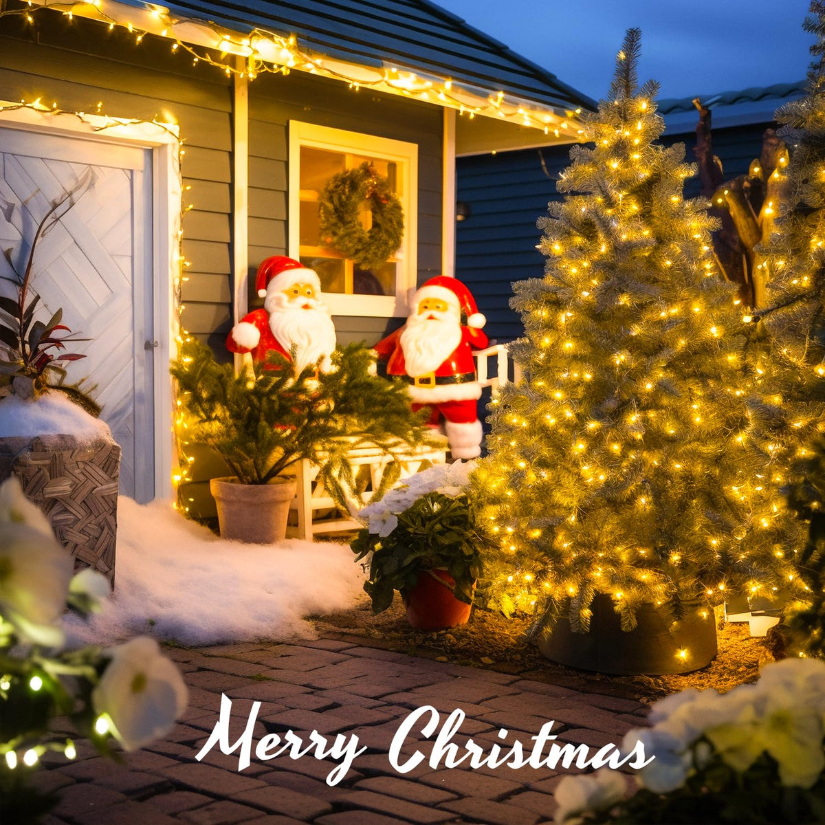 JMEXSUSS 230ft 720 LED Warm White Christmas String Lights Outdoor