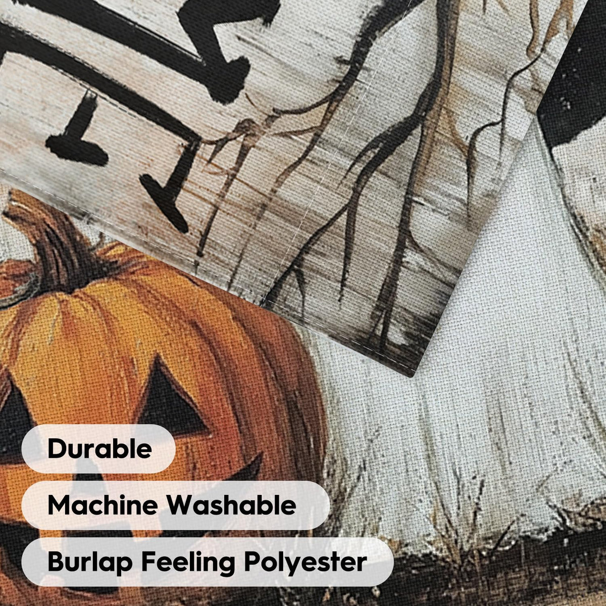 AVOIN colorlife Welcome Halloween for Outside Garden Flag 12x18 Inch