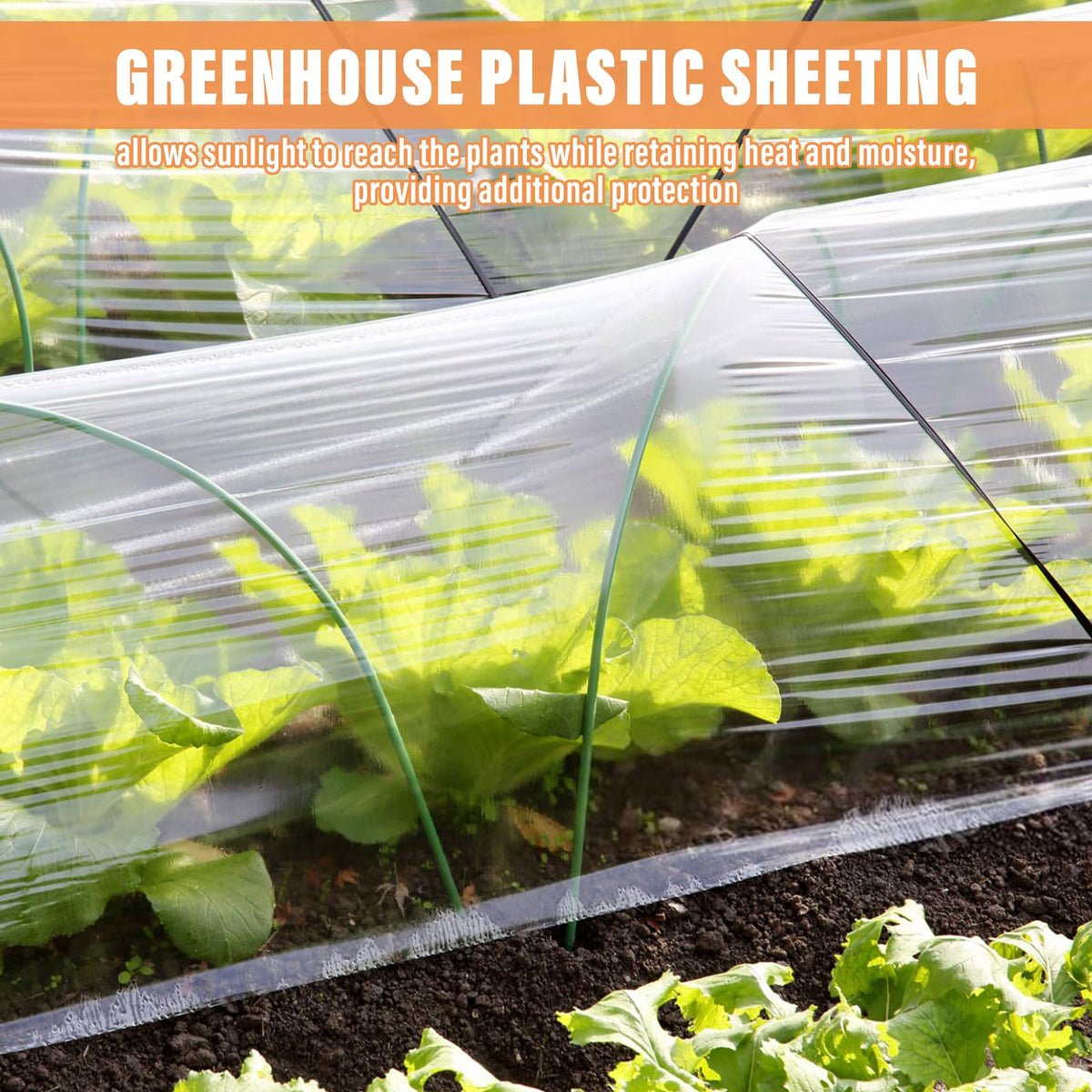 Legigo 10 X 50 Ft Clear Greenhouse Plastic, Plant Covers Freeze Protection