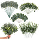 Ovveroche Artificial Eucalyptus Stems Bulk - 4 Kinds Mixed Realistic Greenery with Bendable Stems, Waterproof Silver Dollar Silk Eucalyptus for Wedding Bouquet, Floral Arrangement, Vase Home Decor