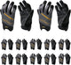 HANDLANDY Mens Work Gloves Touch screen, Utility Mechanic Gloves, Flexible Breathable Fit- Padded Knuckles & Palm