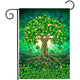 St Patricks Day Garden Flag 12x18 Double Sided Outside Shamrock Clover Tree Life Welcome Holiday Yard Signs for Saint Patrick Spring Outdoor Decorative
