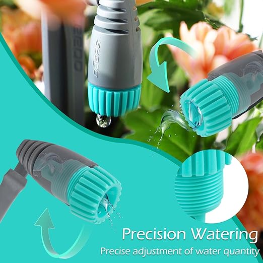 Zeego Automatic Drip Irrigation Kit with Digital Programmable Water Timer, 10 Potted Indoor Outdoor Houseplants Support (Incremental Support), Smart DIY Watering Schedules/Modes