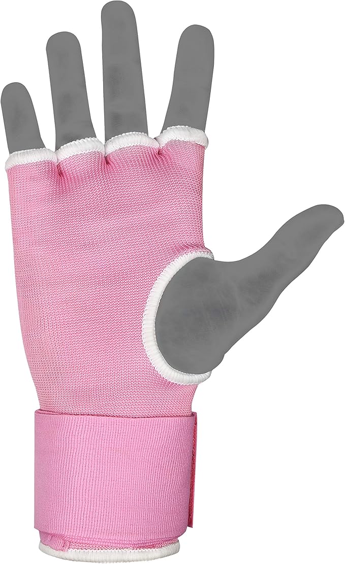 HUNTER Gel Padded Inner Gloves with Hand Wraps for Boxing, Quick Elastic Training Wraps for Men & Women, Muay Thai MMA Kickboxing Martial Arts Knuckle Wrist Protector (Pair)