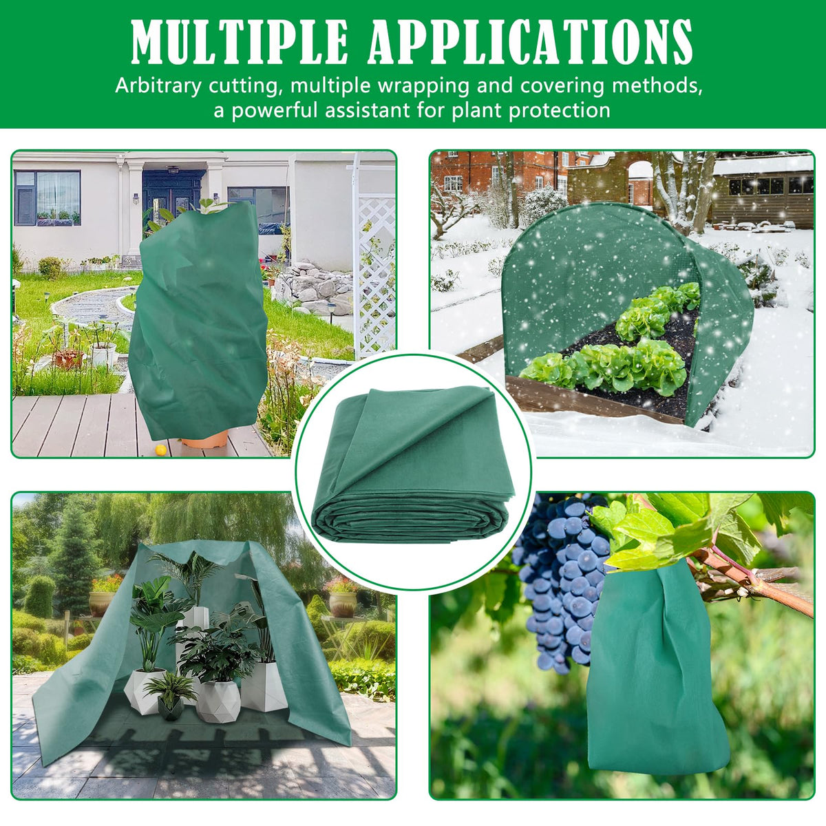 10X50 Ft Plant Cover Freeze Protection, 1.9oz/Yd² Thick Frost Cloth Blanket