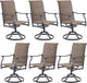 Soohow Swivel Outdoor Dining Chairs Set of 6, Patio Swivel Dining Chair with Textilene Fabric, Outdoor Metal Armchair All Weather Resistant, Ergonomic Comfort, Perfect for Patio, Backyard, Balcony