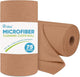 AIDEA Microfiber Cleaning Cloth Roll, 75PK, Reusable Paper Towels Tear Away Cloth, Microfiber Towels Washable Shop Rags, Lint Free Cleaning Rags for House, Kitchen, Window, 11.5"×11.5", Coffee