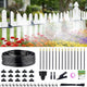 360° Adjustable Drip Irrigation System - Compatible 1/4" Irrigation System, 50FT Garden Watering Atomizing System with 15 Nozzles, Greenhouse Accessories for Yard, Lawn, Plants, Garden