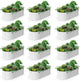 A ANLEOLIFE 12-Set 8X4X2 ft Galvanized Raised Garden Bed Kit, Oval Metal Deep Root Planters for Outdoor Plants, Antique White