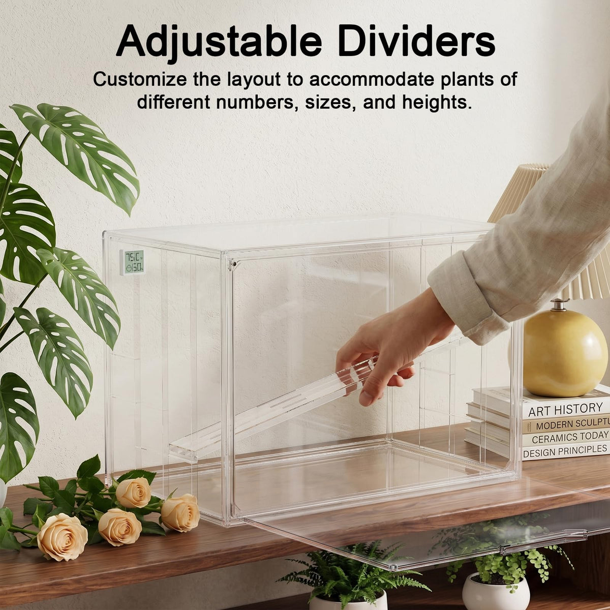 Clear Mini Indoor Greenhouse, with Hygrometer and Grow Light, 2-Pack