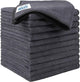 HOMEXCEL Microfiber Cleaning Cloth 12 Pack, 12.5 x 12.5 inch Microfiber Towels for Cars, Ultra Absorbent Washing Cloth, Lint Free Streak Free Cleaning Rags for Car, Kitchen, and Window (Grey)