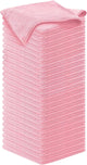 USANOOKS Microfiber Cleaning Cloth Light Pink - 50 Pcs 12.5"x12.5" - High Performance - 1200 Washes, Ultra Absorbent Towels Weave Grime & Liquid for Streak-Free Mirror Shine - Car Washing Cloth