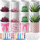 Zubebe 12 Pcs Paint Your Own Valentines Bow Ceramic Pots Bulk Unfinished Succulent Pots Painting Kit with Drainage Hole Mini Paintable Plant Vase Ready to Paint Planter for Valentines DIY Craft