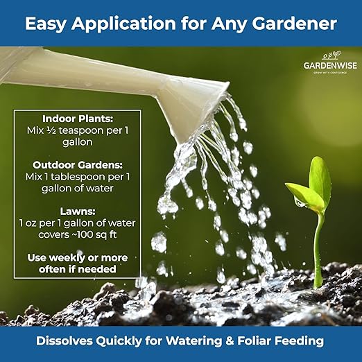 20-20-20 Water-Soluble Fertilizer – Powder for Liquid Plant Food for Indoor & Outdoor Plants, Orchids, Vegetables, Lawns, Flowers – 20 20 20 Fertilizer 5 Quarts (10 lbs)