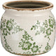 Vintage Planter Large Ceramic Plants Pot Green Beige Vintage Ditsy Ice Crack Cottage Scroll Vase Flower Vase Pot Indoor Plants Home Kitchen Decor Farmhouse Antique Decorative Gifts