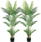 HAIHONG 4.5FT 2Packs Artificial Palm Tree,Faux Areca Palm Plant with Real Touch Leaves and Adjustable Branches,Fake Tropical Palm Tree for Home Office Indoor Outdoor Modern Decoration