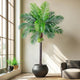 Erimda 30-Year Factory Faux Coconut Tree - 7.2FT Faux Palm Tree Realistic Thick Trunk & Heavy Duty Leaves, Hand-Carved Bark Texture, Indoor Tropical Decor for Living Room/Store, No Shiny Plastic Look