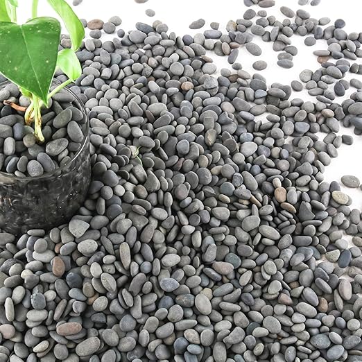 7lb Natural River Rocks Pebbles for Plants & Succulents, Decorative Outdoor Landscaping Garden Rocks, Mexican Beach Pebbles for Aquarium & Vase Decor