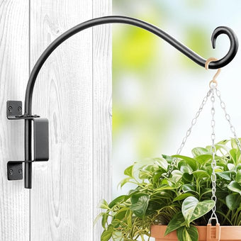 Lifyzoon Swivel Hanging Plant Bracket Outdoor: 22Inch Swivel Hanging Plant Hangers Bracket, 35lb Weight Capacity - Outdoor Swivel Wall Hook for Hanging Bird Feeder, Birdhouse, Wind Chimes