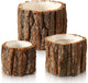 3 Pcs Wooden Vase for Centerpieces Woodland Table Decor Wooden Flower Vase Rustic Bark Stump Buckets Vintage Wood Planter Pots for Garden Party Wedding Window Home Farmhouse (L+m+s)