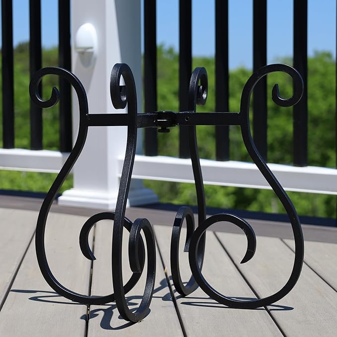 Gardien Adjustable Plant Stand Indoor Outdoor, Mid Century Modern Medal Holder for Large Planters