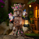 Whimsical Tree Ent Garden Statue with Gnomes – Solar Powered Outdoor Decor with LED Lantern, Funny Yard Ornament for Lawn, Patio, Porch, or Garden