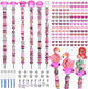 158 Pcs DIY Fairy Wand Garden Stakes Kit,Multiple Color Scheme European Beads Crystal Diamond Tops and 12 or 10 Inch Threaded Rods,Stainless Steel Stakes with Diamond Toppe(Rose Red)