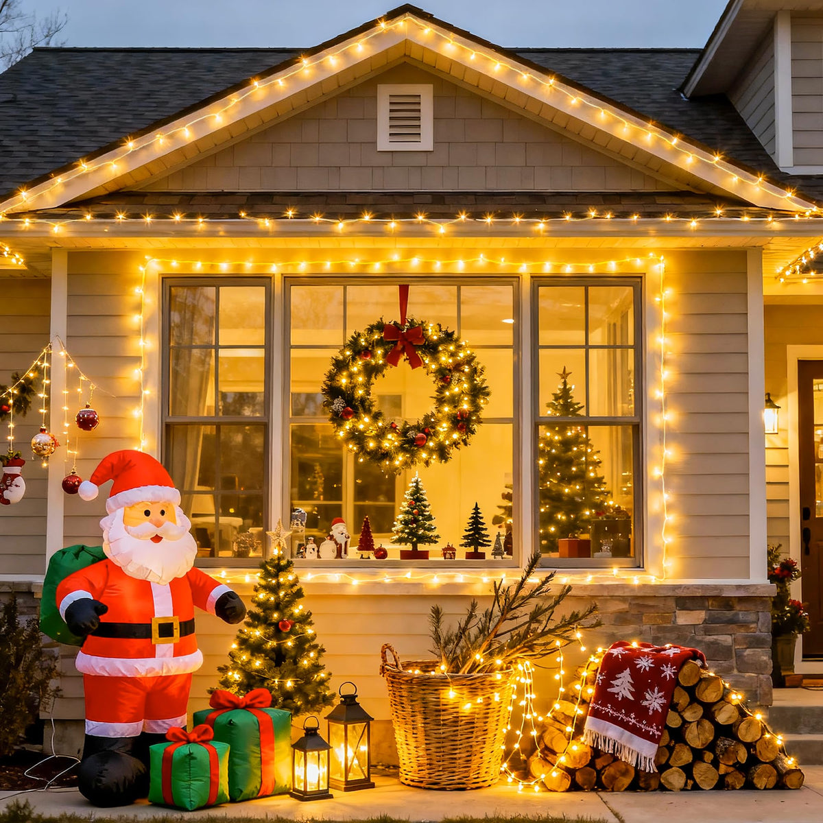 JMEXSUSS 230ft 720 LED Warm White Christmas String Lights Outdoor