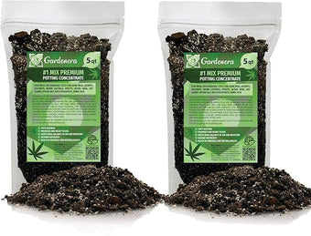 Gardenera Premium Happy Plant Potting Soil Mix - Optimal Nutrient-Rich Blend for Thriving and HIGH-Yield Herbal Plants - 10 Quart