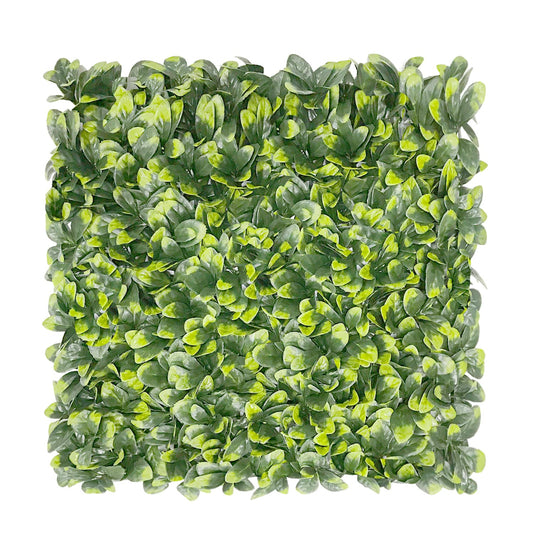Windscreen4less 19 PCS 20"x20" Artificial Boxwood Panels Faux Plant Grass Green Wall Panel Decoration for Outdoor Indoor Garden Backyard (Ficus 01)