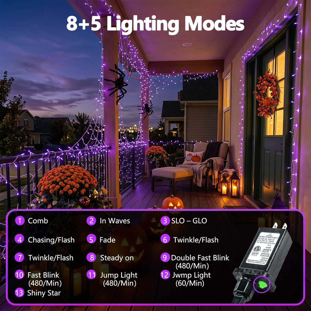 KAQ 240LED 88Ft Connectable String Lights Indoor Outdoor Clear Wire
