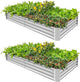 Land Guard 2 Pack 6×3×1ft Galvanized Metal Raised Garden Bed, Metal Planter Kit Box Outdoor for Deep-Rooted Vegetables, Flowers, Green and Herbs……