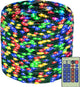 Decute 500LED 164FT Fairy String Lights Christmas Lights Green Copper Wire with Remote, Firefly Starry Light for DIY Christmas Tree Costume Wedding Party Table Centerpiece Decor Multicolor