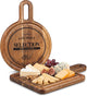 GleeNflux Acacia Wood Charcuterie & Cheese Board Set, 2-Piece Mini Serving Boards for Cheese, Fruit, Nuts & Appetizers – Elegant Snack Boards for Entertaining & Gift Giving